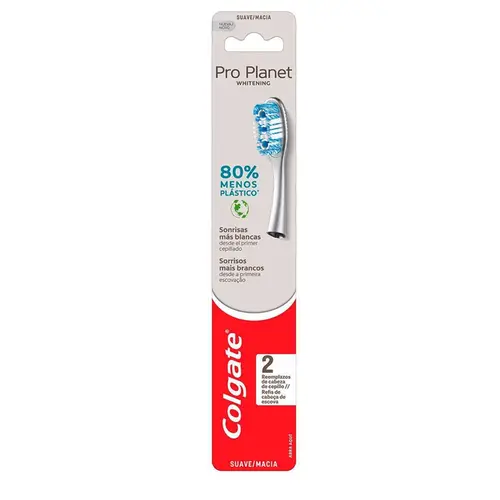 ESCOVA DENTAL REFIL COLGATE PRO PLANET 2 UNIDADES