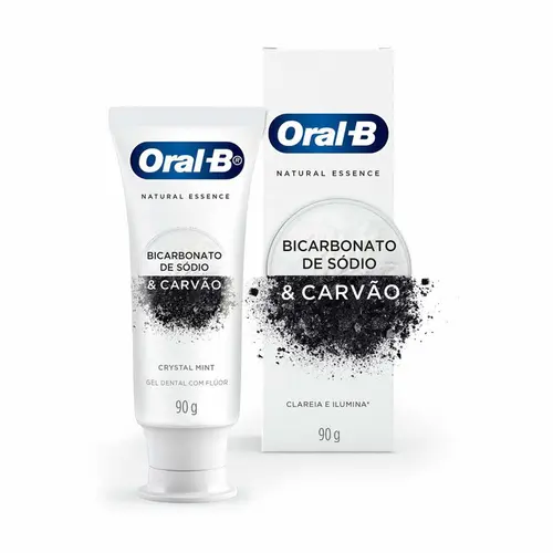 CREME DENTAL ORAL-B ESSENCE BICARBONATO DE SODIO E CARVAO 90GR