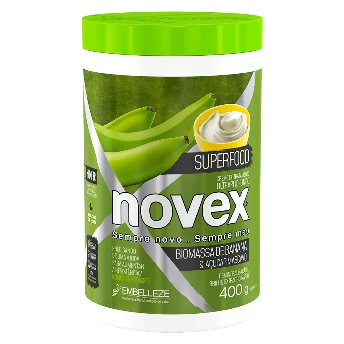 CREME NOVEX TRATAMENTO BIOMASSA BANANA 400GR