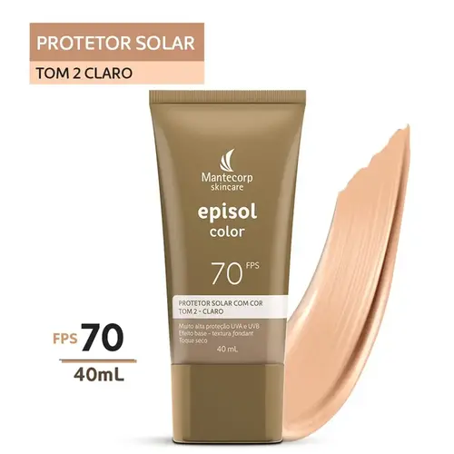 PROTETOR SOLAR EPISOL COLOR TOM 2 CLARO FPS70 40ML