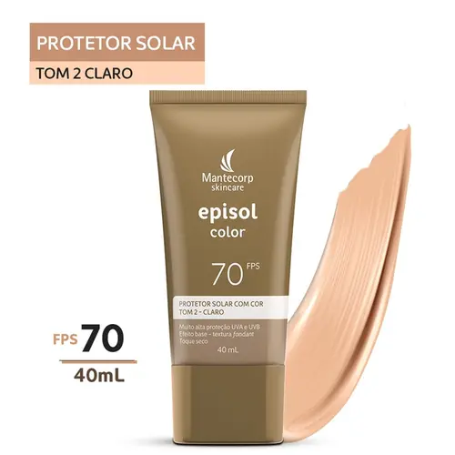 PROTETOR SOLAR EPISOL COLOR TOM 2 CLARO FPS70 40ML