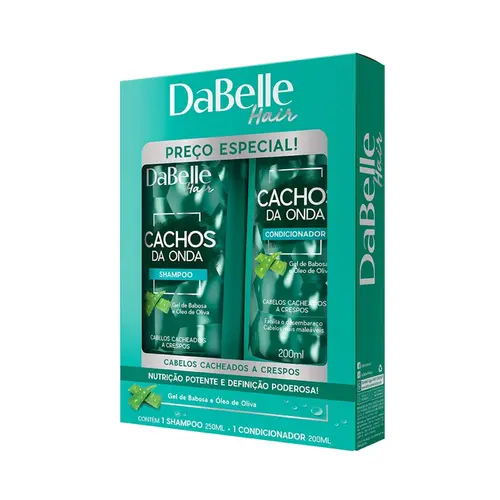 KIT DABELLE SHAMPOO 250ML + CONDICIONADOR 200ML CACHOS ONDA