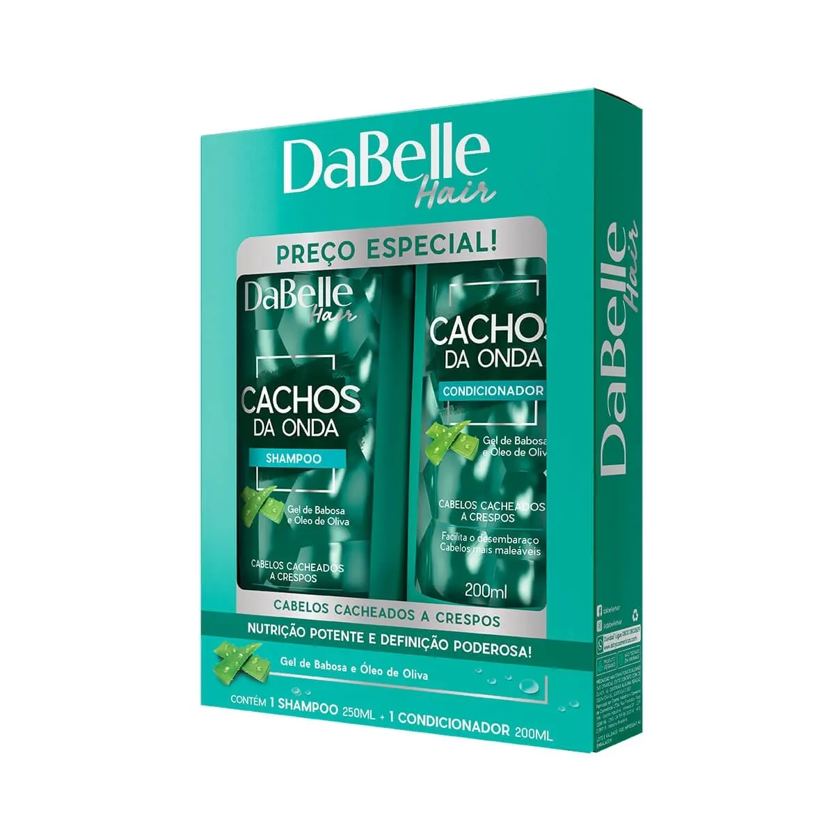 KIT DABELLE SHAMPOO 250ML + CONDICIONADOR 200ML CACHOS ONDA