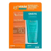 KIT AVENE PROTETOR SOLAR PERFECT FLUIDO COR FPS60 40GR + GEL LIMPEZA CLEANANCE 60GR