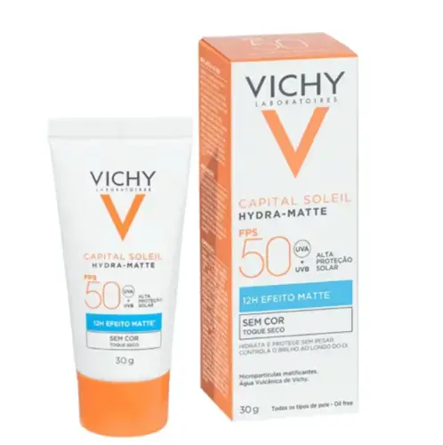 PROTETOR SOLAR VICHY CAPITAL SOLEIL HYDRA MATTE FPS50 30GR