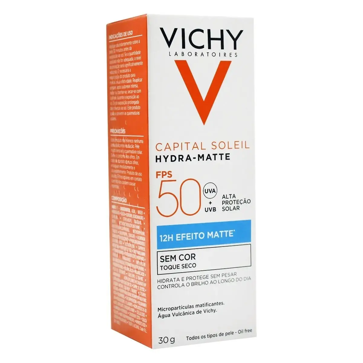 PROTETOR SOLAR VICHY CAPITAL SOLEIL HYDRA MATTE FPS50 30GR