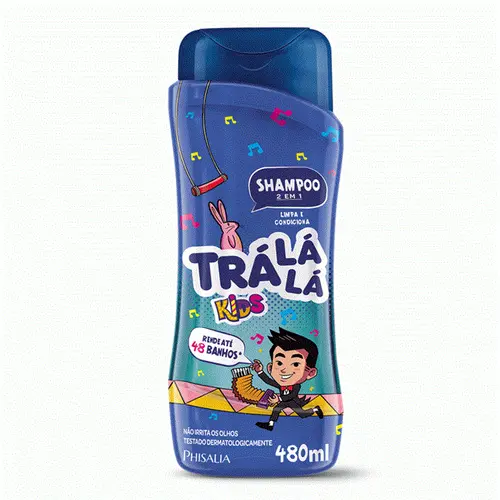 SHAMPOO TRALALA KIDS 2EM1 MENINOS 480ML