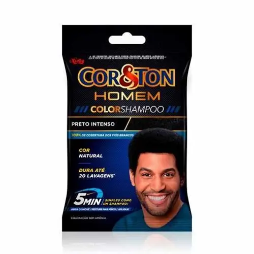 SHAMPOO COR&TON HOMEM 1.0 PRETO