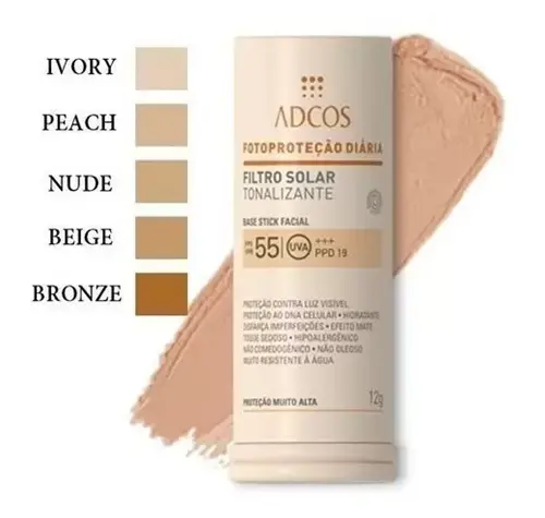 PROTETOR SOLAR ADCOS STICK BEIGE FPS55 12GR