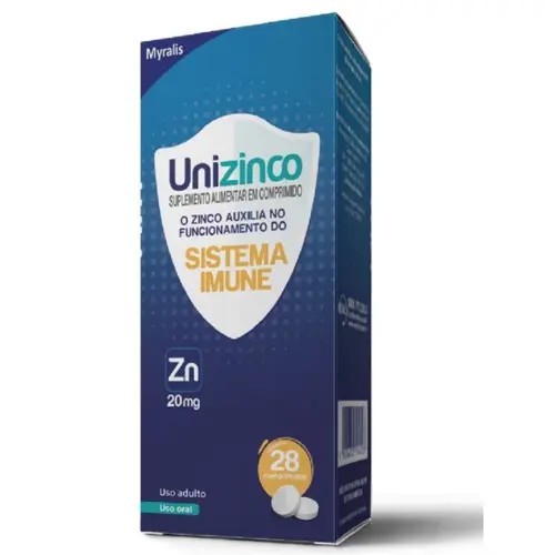UNIZINCO 20MG 28 COMPRIMIDOS