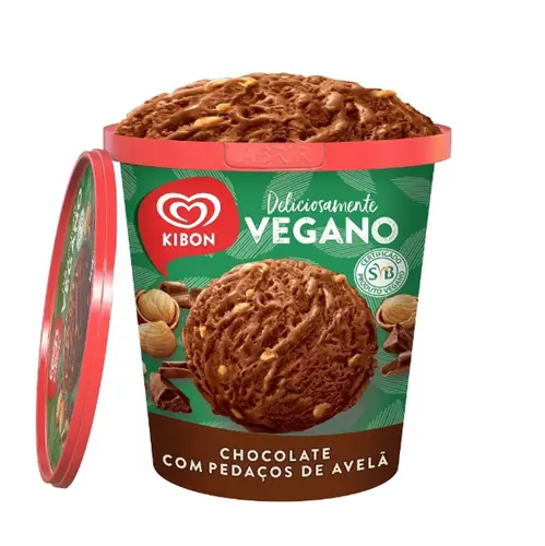 KIBON SORVETE VEGANO CHOCOLATE AVELA 800ML