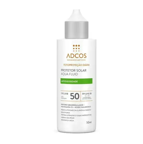 PROTETOR SOLAR ADCOS AQUA FLUID ANTIOLEOSIDADE INCOLOR FPS50 50ML