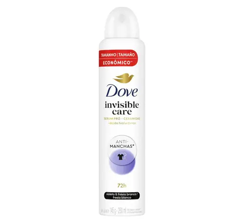 DESODORANTE DOVE INVISIBLE DRY FEMININO AEROSSOL 250ML