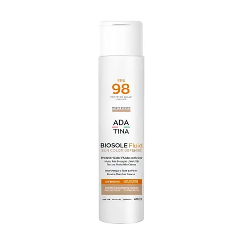 PROTETOR SOLAR ADA TINA BIOSOLE FLUID MEDIO ESCURO FPS98 40ML