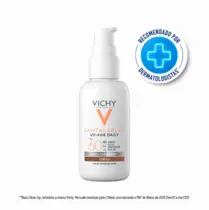 PROTETOR SOLAR VICHY CAPITAL SOLEIL UV-AGE DAILY ANTI-IDADE 3EM1 COR 5.0 FPS60 40GR