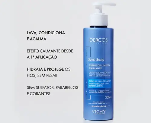 CREME DE LIMPEZA VICHY DERCOS SENSI-SCALP 300ML