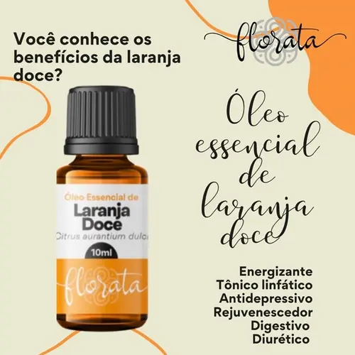 OLEO FLORATA ESSENCIAL LARANJA DOCE 10ML