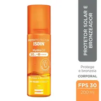 PROTETOR SOLAR ISDIN HYDROOIL PROTEGE E BRONZEIA FPS30 200ML