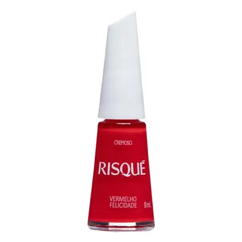 ESMALTE RISQUE CREMOSO VERMELHO FELICIDADE