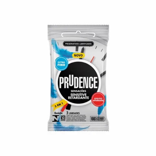 PRESERVATIVO PRUDENCE SENSACOES SENSITIVE RETARDANTE 3UN