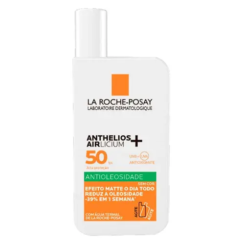 PROTETOR SOLAR LA ROCHE POSAY ANTHELIOS AIRLICIUM FLUIDO ANTIOLEOSIDADE SEM COR FPS50 40ML