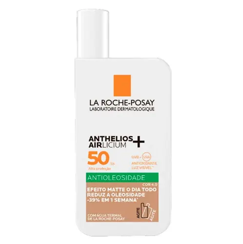 PROTETOR SOLAR LA ROCHE POSAY ANTHELIOS AIRLICIUM FLUIDO ANTIOLEOSIDADE COR 4.0 FPS50 40ML