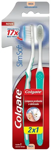 ESCOVA DENTAL COLGATE SLIM SOFT ULTRA COMPACT 2 UNIDADES