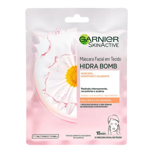 MASCARA FACIAL GARNIER HIDRA BOMB CAMOMILA 28GR