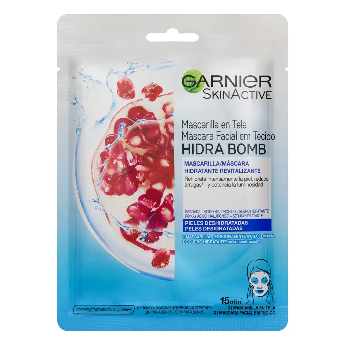 MASCARA FACIAL GARNIER HIDRA BOMB ROMA 28GR