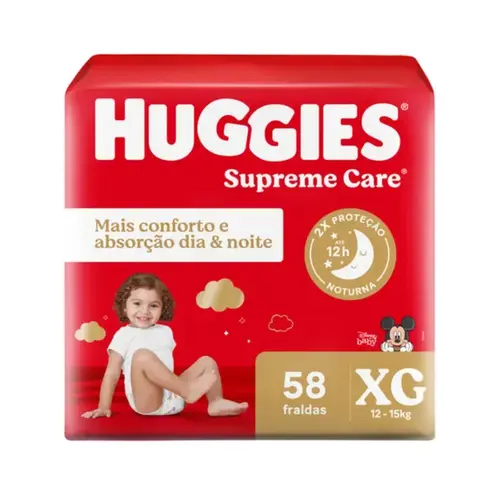 FRALDA HUGGIES MAXIMA PROTECAO XG 58 UNIDADES