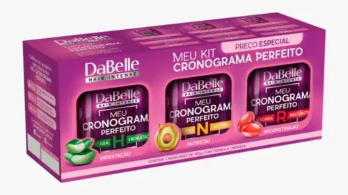 KIT MASCARAS DABELLE CRONOGRAMA CAPILAR 3 UNIDADES