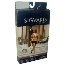 MEIA SIGVARIS PREMIUM 20-30 MEIA 3/4 PONTEIRA ABERTA PEQUENA CURTA NATURAL