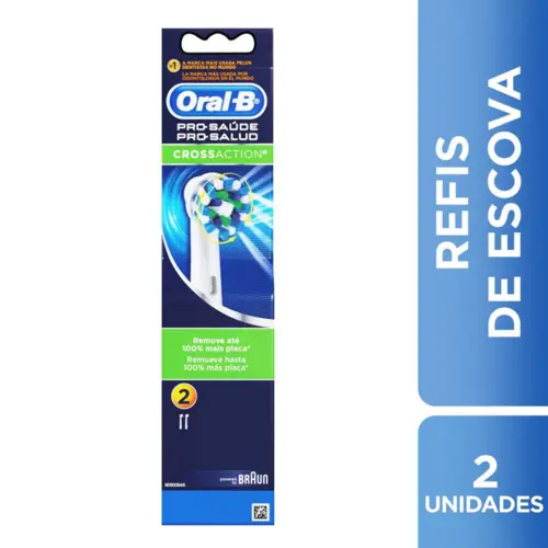 REFIL ESCOVA DENTAL ORAL-B ELETRICA PRECISION CLEAN 2 UNIDADES