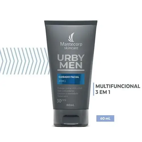 LOCAO FACIAL URBY MEN 3 EM 1 FPS30 60ML