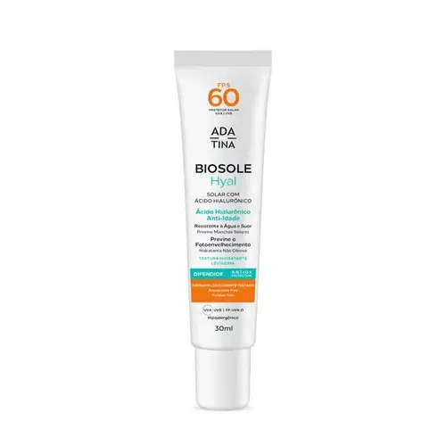 PROTETOR SOLAR ADA TINA BIOSOLE HYAL FPS60 30ML
