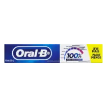 CREME DENTAL ORAL-B 100% MENTA REFRESCANTE 120GR (PROMOCIONAL)
