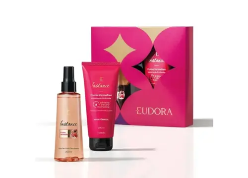 KIT PRESENTE EUDORA INSTANCE FRUTAS VERMELHAS HIDRATANTE + SPRAY PERFUMADO 200ML
