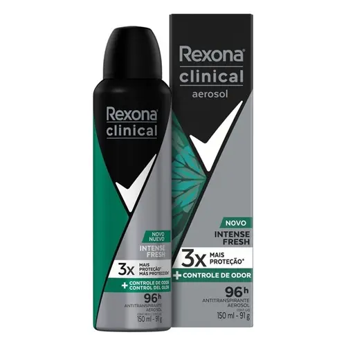 DESODORANTE REXONA CLINICAL INTENSE FRESH MASCULINO AEROSSOL 150ML