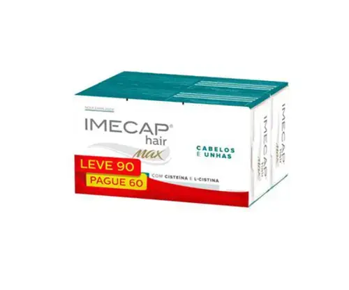 IMECAP HAIR MAX LEVE 90 PAGUE 60 CAPSULAS