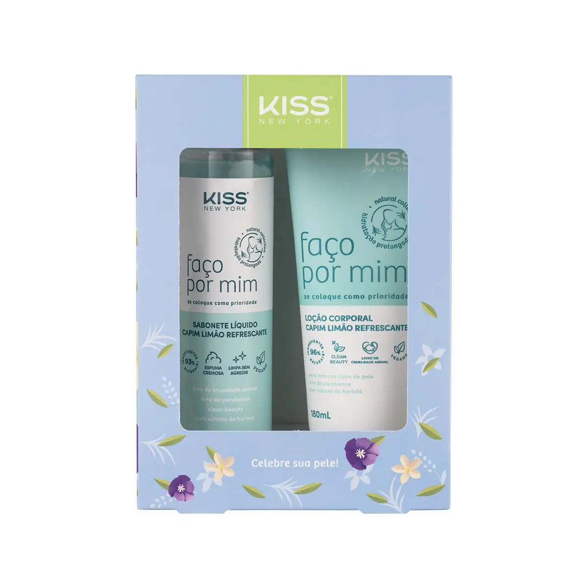 KIT KISS NY SABONETE + HIDRATANTE CORPORAL CAPIM LIMAO