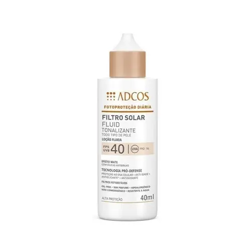 PROTETOR SOLAR ADCOS FLUIDO TONALIZANTE BEIGE FPS40 40ML