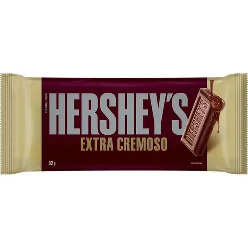BARRA DE CHOCOLATE HERSHEYS EXTRA CREMOSO 82GR