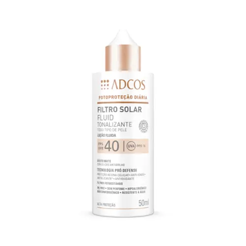 PROTETOR SOLAR ADCOS FLUIDO TONALIZANTE IVORY FPS40 40ML