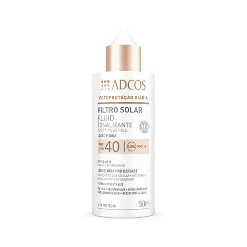PROTETOR SOLAR ADCOS FLUIDO TONALIZANTE IVORY FPS40 40ML