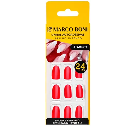 UNHAS POSTICAS MARCO BONI ALMOND VERMELHA