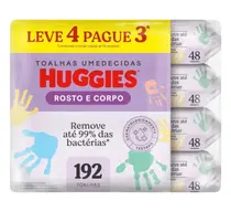 LENCOS UMEDECIDOS HUGGIES PURO E NATURAL PACK 192 UNIDADES