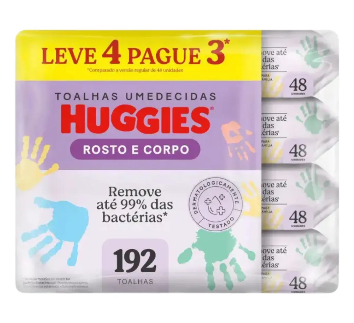 LENCOS UMEDECIDOS HUGGIES PURO E NATURAL PACK 192 UNIDADES
