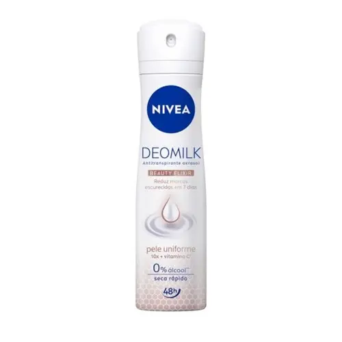 DESODORANTE NIVEA DEOMILK PELE UNIFORME FEMININO AEROSSOL 150ML