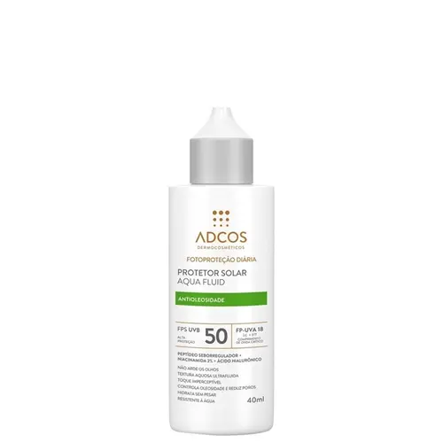 PROTETOR SOLAR ADCOS AQUA FLUID ANTIOLEOSIDADE INCOLOR FPS50 40ML