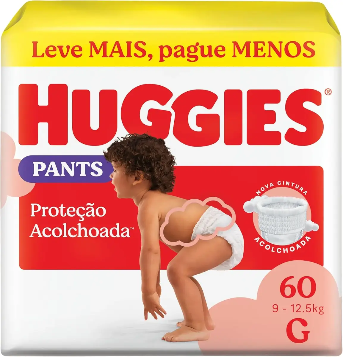FRALDA HUGGIES PROTECAO ACOLCHOADA PANTS TAMANHO G 60 UNIDADES